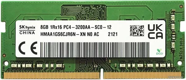 Оперативная память Hynix 8ГБ DDR4 SODIMM 3200МГц HMAA1GS6CJR6N-XN