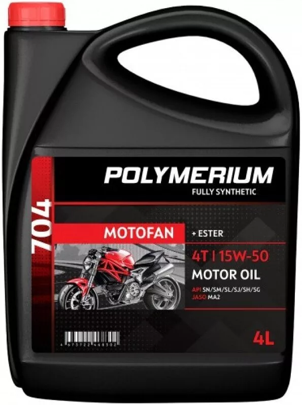 Моторное масло Polymerium Motofan 704 15W-50 4T 20л
