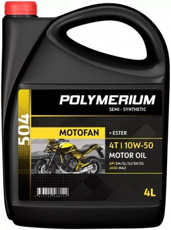 Моторное масло Polymerium Motofan 504 10W-50 4T 208л