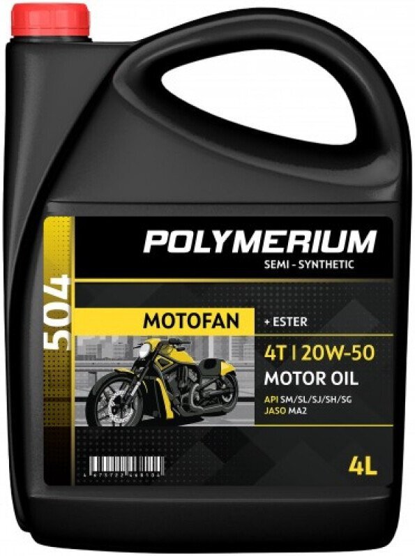Моторное масло Polymerium Motofan 504 20W-50 4T 4л