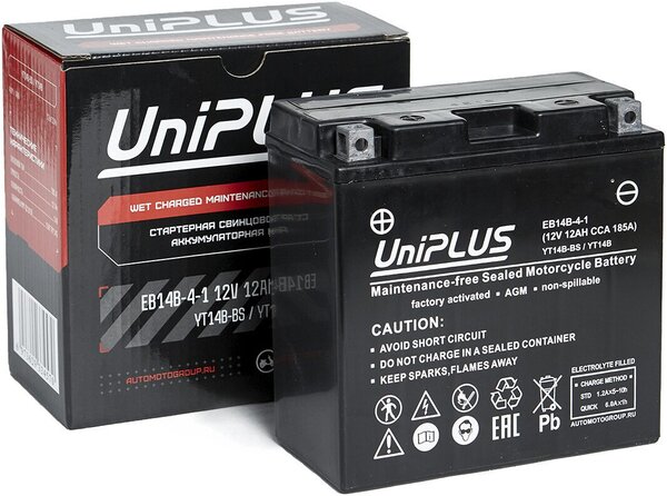 Мотоциклетный аккумулятор UniPLUS EB14B-4 (12 А·ч)