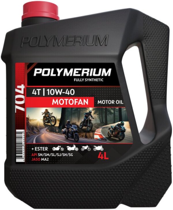 Моторное масло Polymerium Motofan 704 10W-40 4T 208л