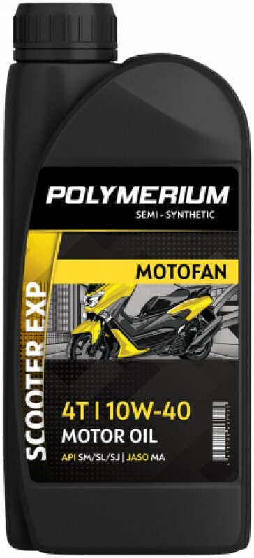 Моторное масло Polymerium Motofan scooter exp 10W-40 4T 208л