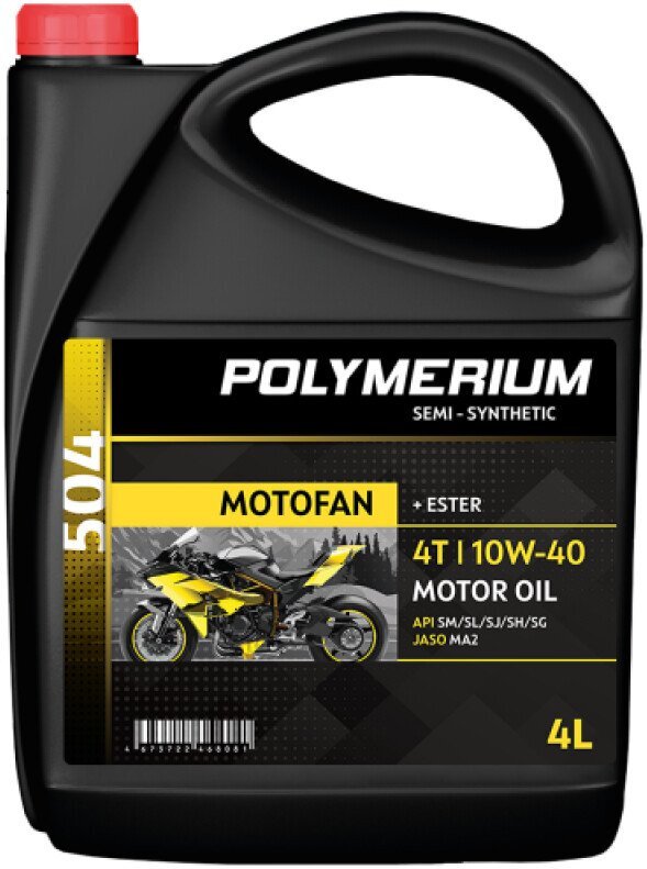 Моторное масло Polymerium Motofan 504 10W-40 4T 4л