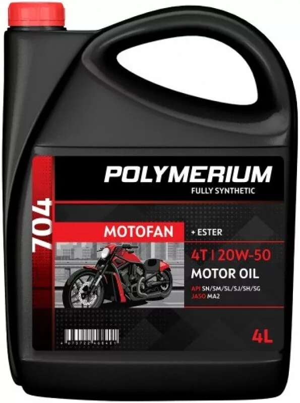 Моторное масло Polymerium Motofan 704 20W-50 4T 4л