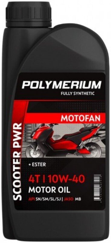 Моторное масло Polymerium Motofan scooter PWR 10W-40 4T 208л