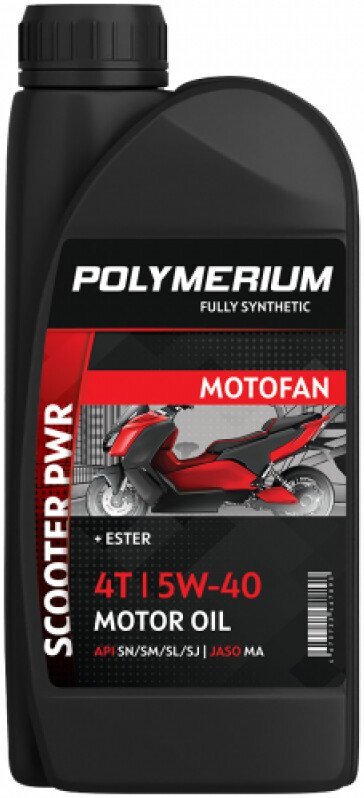 Моторное масло Polymerium Motofan scooter PWR 5W-40 4T 20л