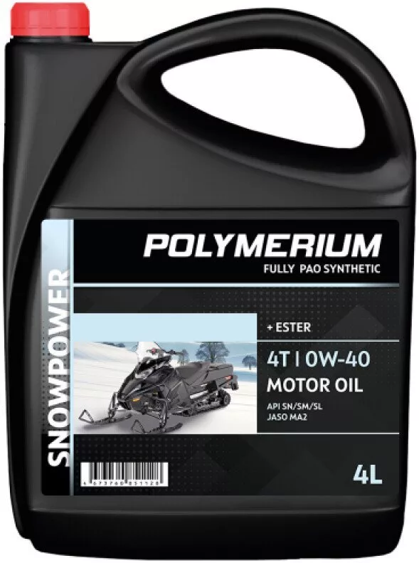 Моторное масло Polymerium Snowpower 0W-40 4T 1л