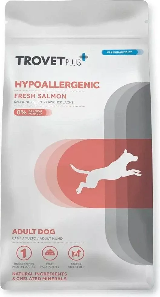 Сухой корм для собак Trovet Plus Adult Dog Hypoallergenic Fresh Salmon