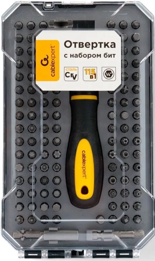 Набор отвертка с битами Cablexpert TK-SD-372 (115 предметов)