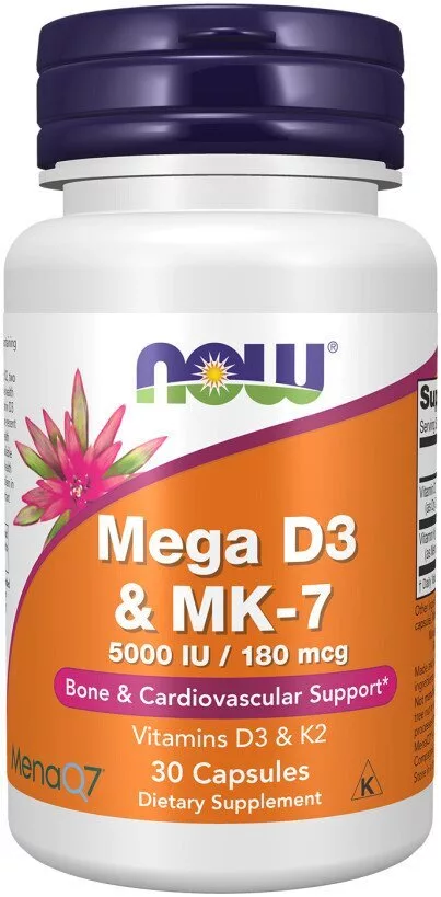 БАД Now Foods MEGA D3 & MK-7 (120 капсул)
