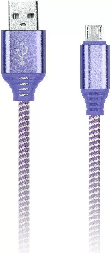 Кабель SmartBuy IK-12NS USB Type-A - microUSB (1 м, фиолетовый)