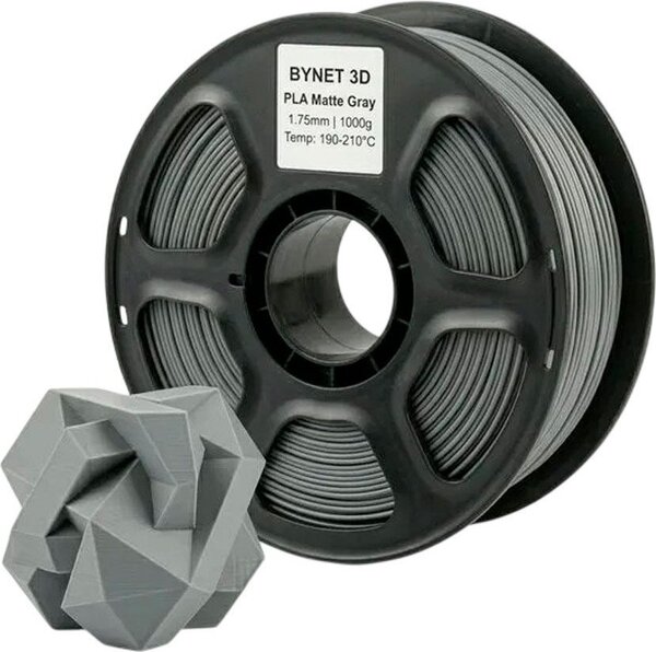 Филамент BYNET3D PLA BN_PLA20_GY (Matte Gray)