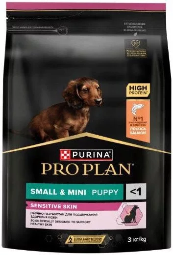 Сухой корм для собак Pro Plan Optiderma Puppy Small&Mini Sensitive Ski