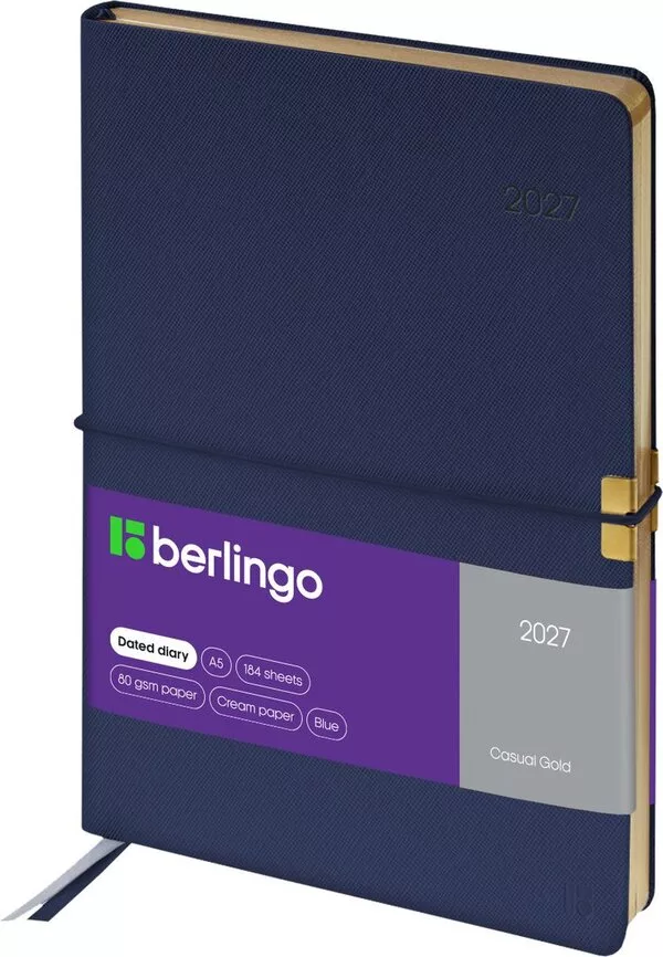 Ежедневник Berlingo Casual Gold 2027г DD7_F0002 (184л, синий)