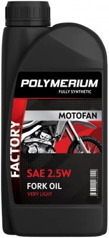 Вилочное масло Polymerium Motofan fork oil factory very light 2.5W 50л