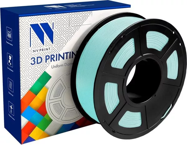 Филамент NV Print NV-3D-TPU-SILK-LightBLUE (1.75мм, 1кг, светло-голубо