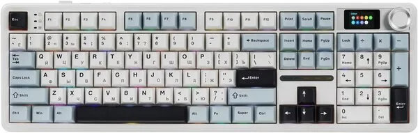 Клавиатура AULA F108 Pro (белый/голубой/черный, Leobog Reaper)