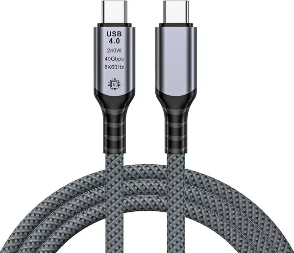 Кабель USBTOP USB 4.0 USB Type-C - USB Type-C (с чипом E-Marker, 2 м, 