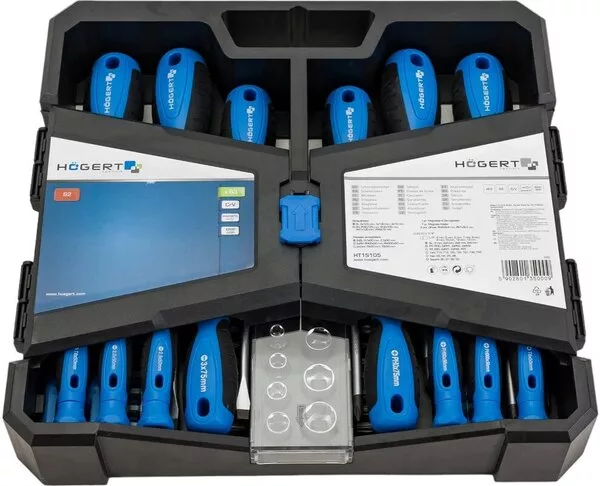 Набор отвертка с битами и головками Hoegert Technik HT1S105 (63 предме