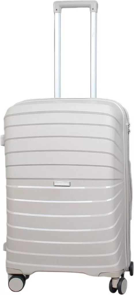 Чемодан-спиннер Eurobags PP-N99 (L, молочный)