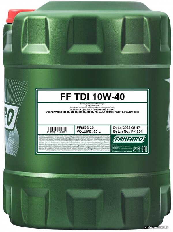Моторное масло Fanfaro TDI 10W-40 20л