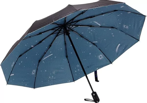 Зонт Rain Berry 734-23335.1 (черный/голубой)