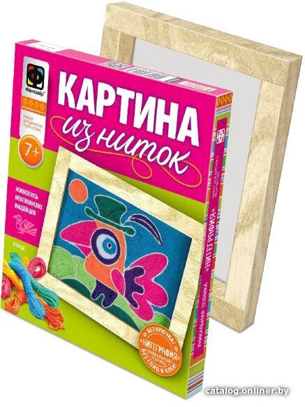 Набор для создания поделок/игрушек Фантазер Картина из ниток Птица 409