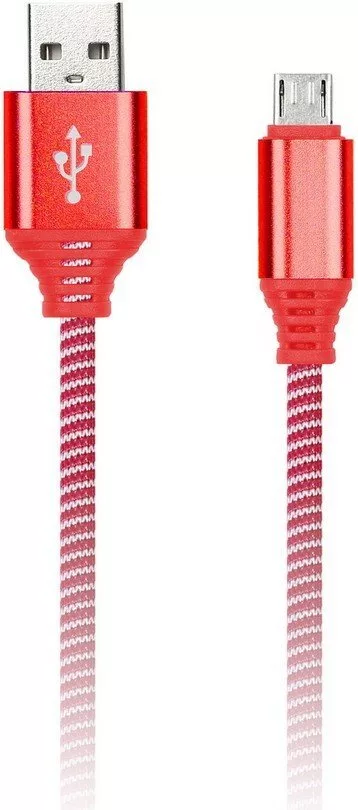 Кабель SmartBuy IK-12NS USB Type-A - microUSB (1 м, красный)