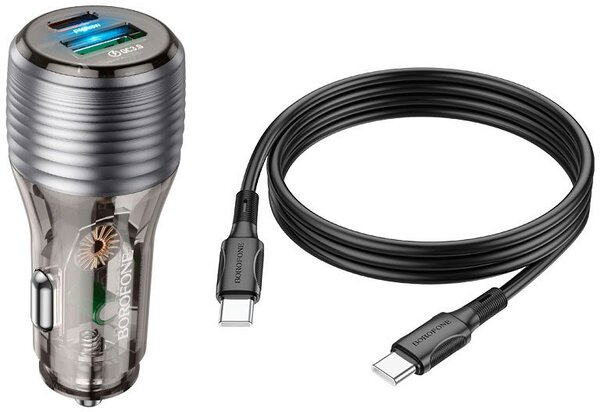 Автомобильное зарядное Borofone BZ30 USB Type-C (черный)