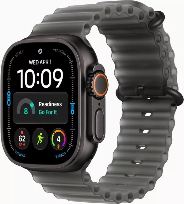 Умные часы Apple Watch Ultra 4 LTE 49 мм (титановый корпус, черный/чер