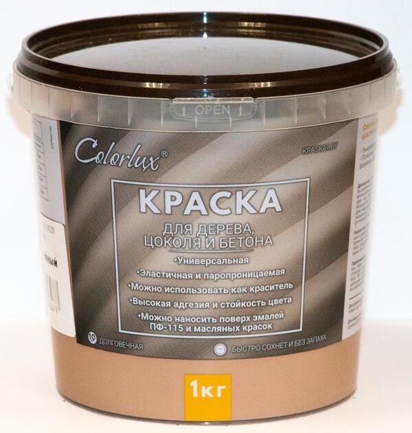 Краска ВД-АК-11 Colorlux для цоколя и деревянных поверхностей кофейный