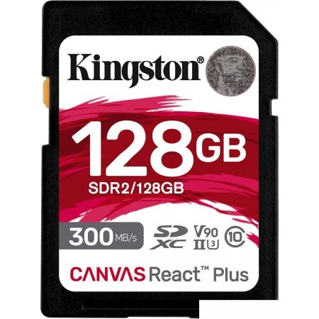 Карта памяти Kingston Canvas React Plus SDXC 128GB
