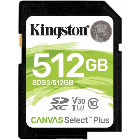Карта памяти Kingston Canvas Select Plus SDXC 512GB