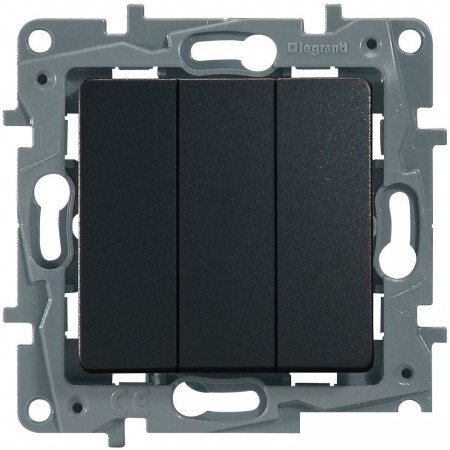 Выключатель ABB Basic 55 1012-0-2173 (шато-черный)