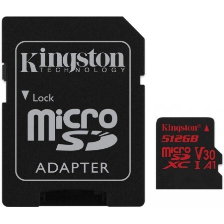 Карта памяти Kingston Canvas React SDCR/512GB microSDXC 512GB + адапте