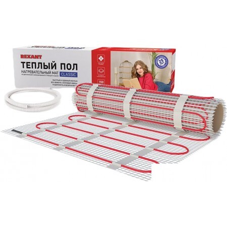 Нагревательный мат Rexant Classic RNX-10.0-1500 10 кв.м. 1500 Вт