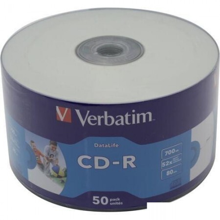 CD-R диск Verbatim 700Mb 52x 43794 (50 шт.)