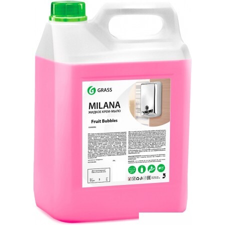 Grass Крем-мыло жидкое увлажняющее Milana fruit bubbles 5 л