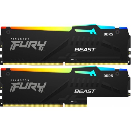 Оперативная память Kingston FURY Beast RGB 2x32ГБ DDR5 6000 МГц KF560C