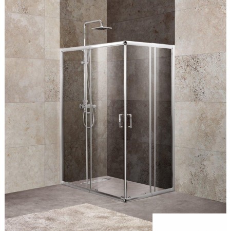 Душевой уголок BelBagno UNIQUE-AH-2-100/115-75/90-P-Cr (рифленое стекл