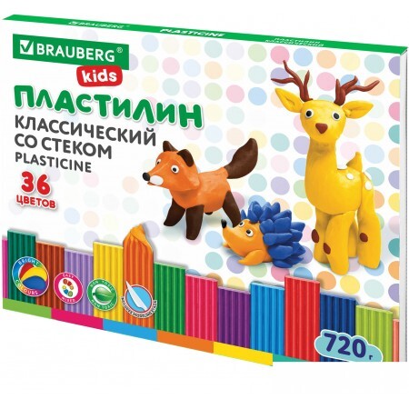 Пластилин BRAUBERG Kids Классический 106438 (36 цветов)