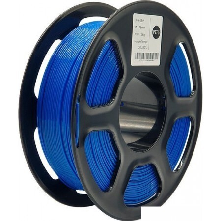 Пластик Mitek PETG (1.75мм, 1кг, синий прозрачный)