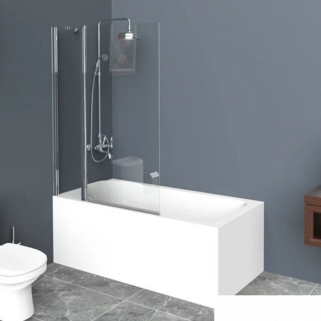 Стеклянная шторка для ванны BelBagno UNO-V-11-90/150-C-Cr