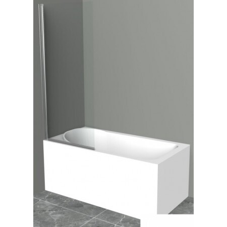Стеклянная шторка для ванны BelBagno UNO-V-1-90/150-C-Cr