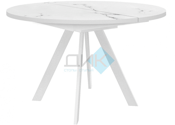 Стол обеденный DikLine RDBS100X White H120