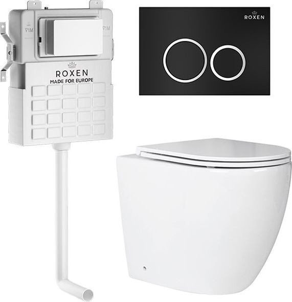 Унитаз приставной Roxen Antares в комплекте с инсталляцией Attach 5 в