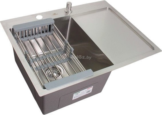 Кухонная мойка Wisent WS-36550-L/GER013 (с сифоном, дозатором и коланд