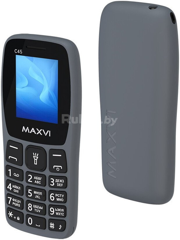 Кнопочный телефон Maxvi C45 (серый)