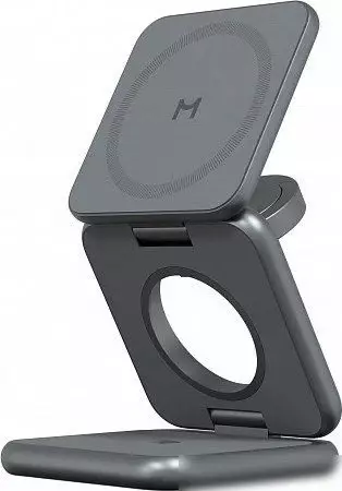 Беспроводное зарядное Magssory Fold Pro 3 в 1 WCH063 (темно-серый)